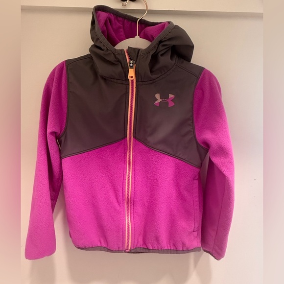 Under Armour Other - Under Armour Magenta and Gray Fleece Jacket